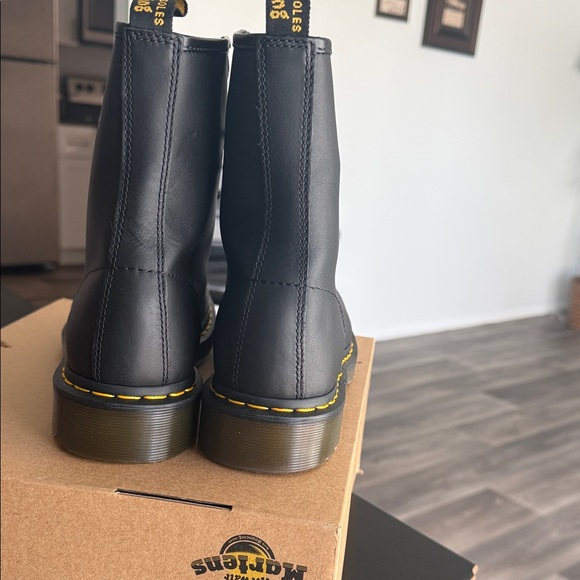 Dr. Martens Black Boots with Yellow Stitching - Picture 2 of 8